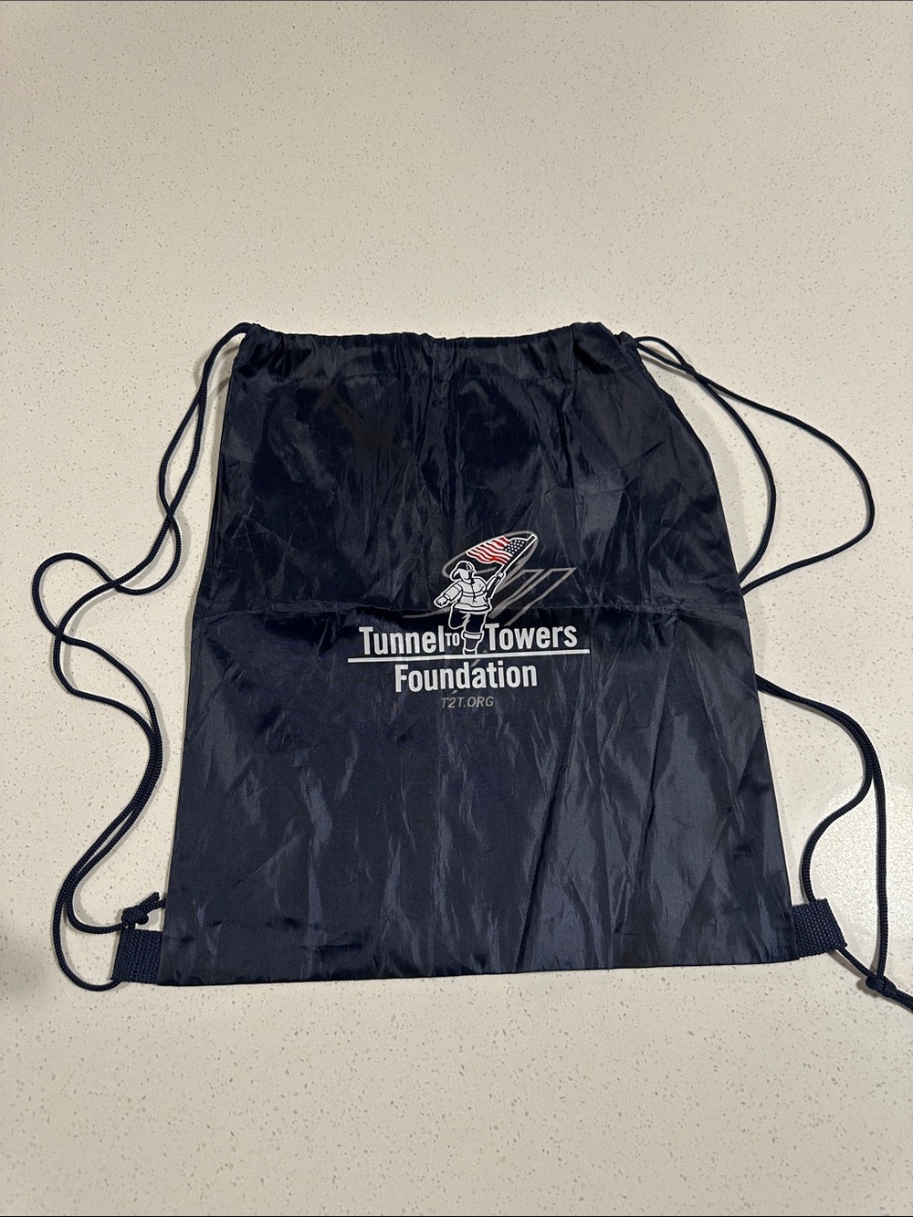 Tunnel to Towers Foundation Black Drawstring Backpack